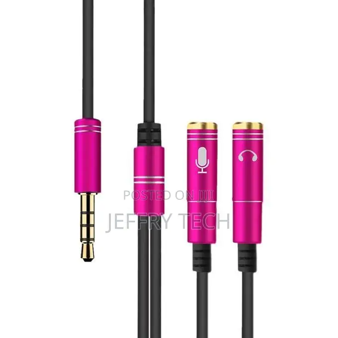2 in 1 3.5mm Male to Double 3.5mm Female Tpe High-Elastic