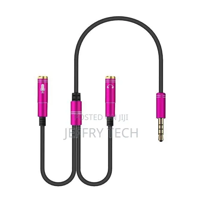 2 in 1 3.5mm Male to Double 3.5mm Female Tpe High-Elastic