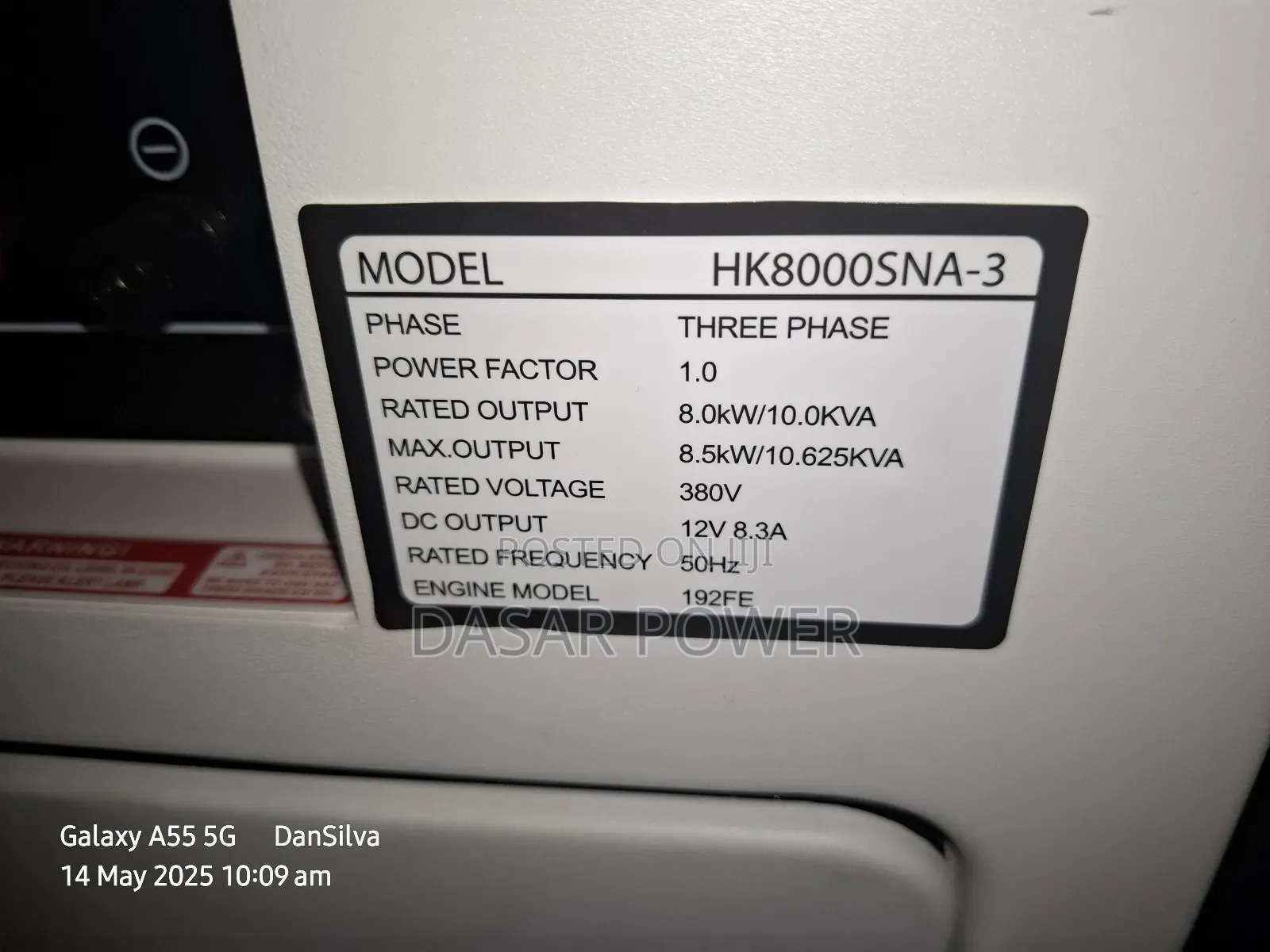 Hk8000sna-3 Silent Generator