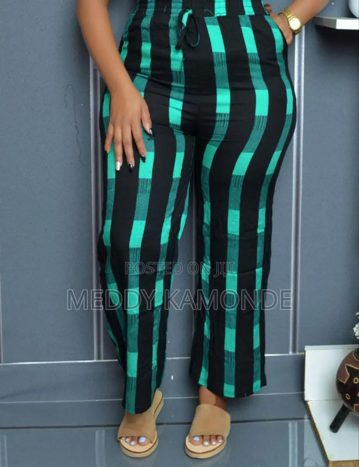 Classy Checked Red Beach Wear Pants