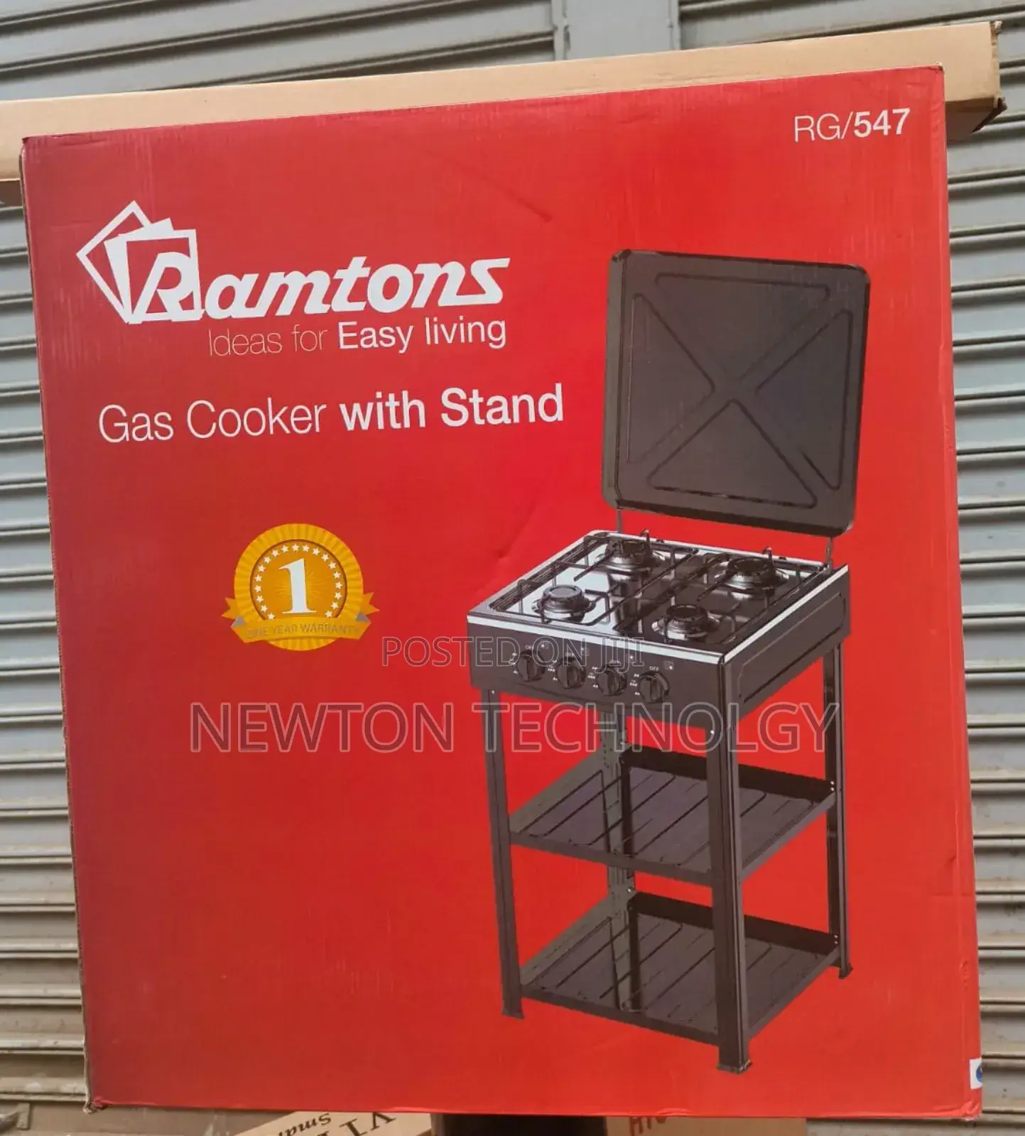Ramtons 4 Burner Standing Cooker With Shelf