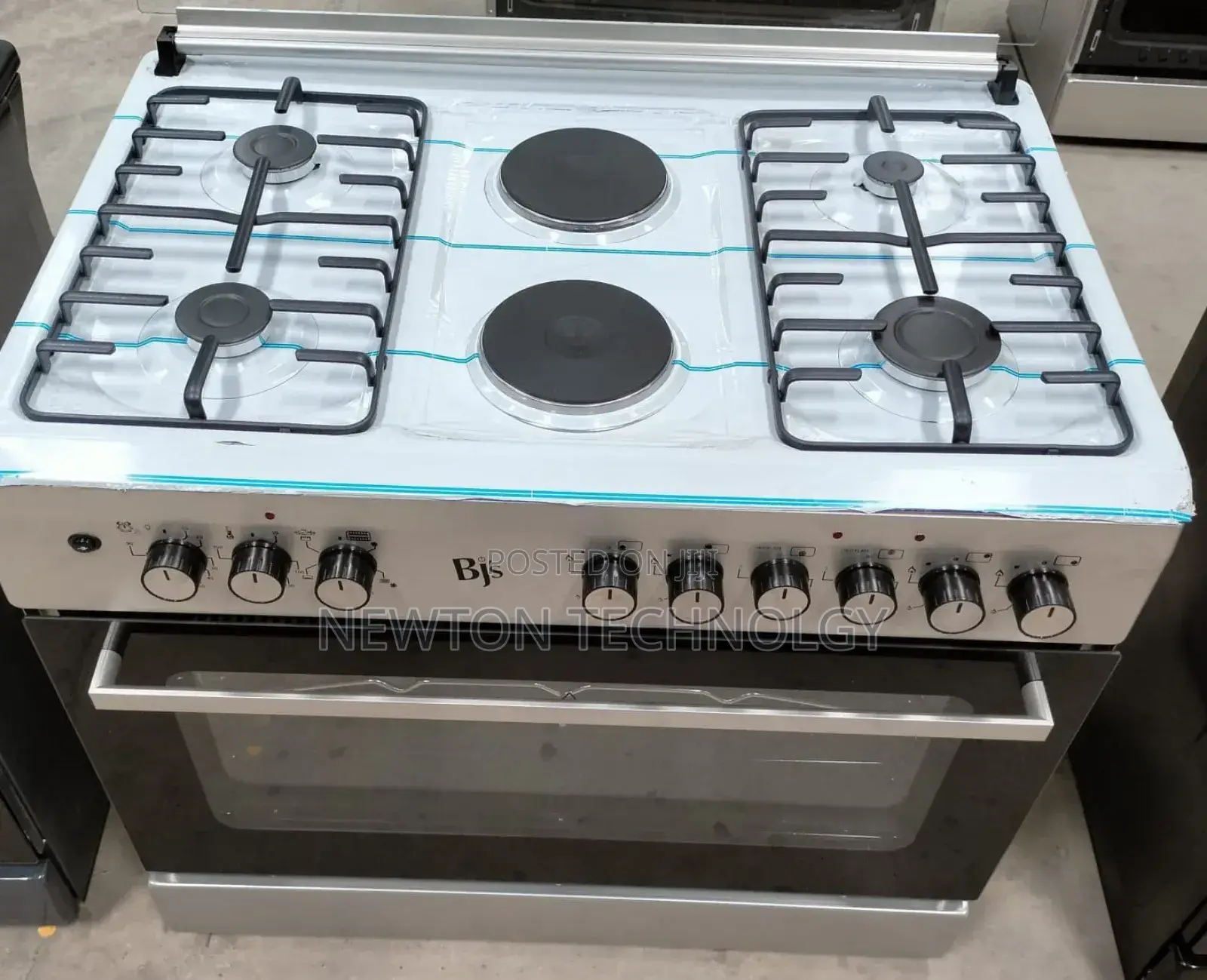 Silver 60x90 5+1 Hot Plate BJS Gas Cooker,