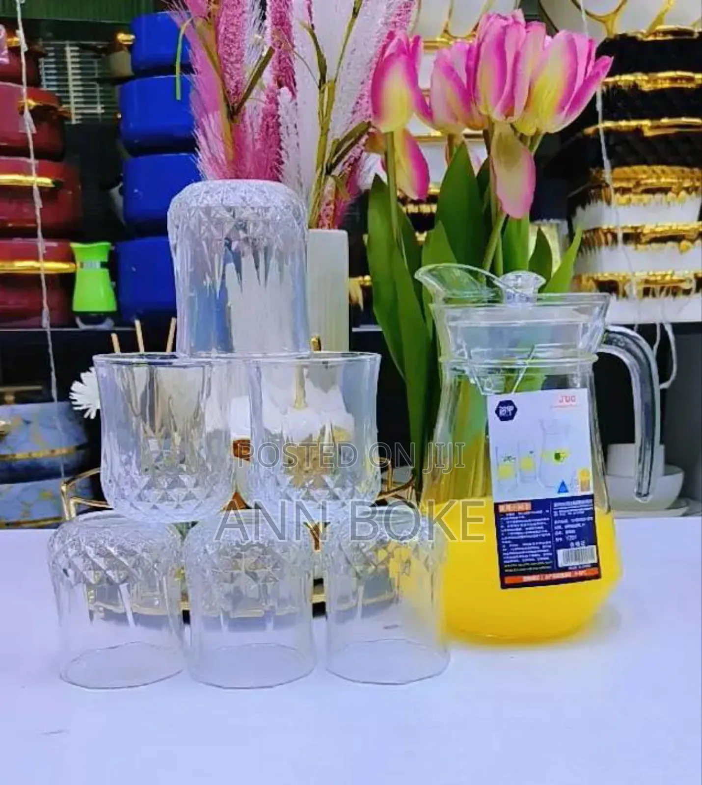  *7 in 1 New High Quality Water/Juice Glass Jar Set*.