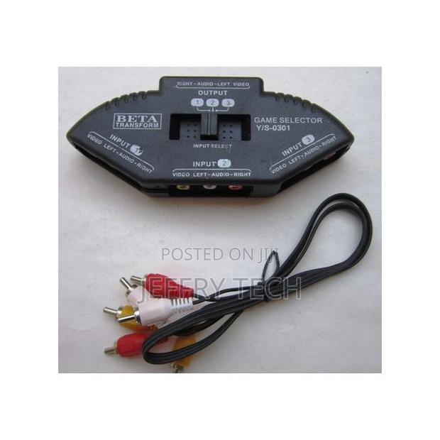 3 Input,1 Output Channels Av Switch Box Multi Selector 3 Por
