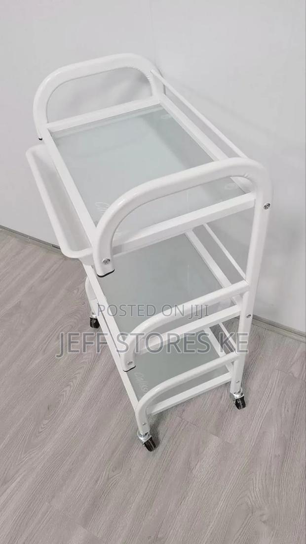 White 3 Layer Beauty Trolley - main view
