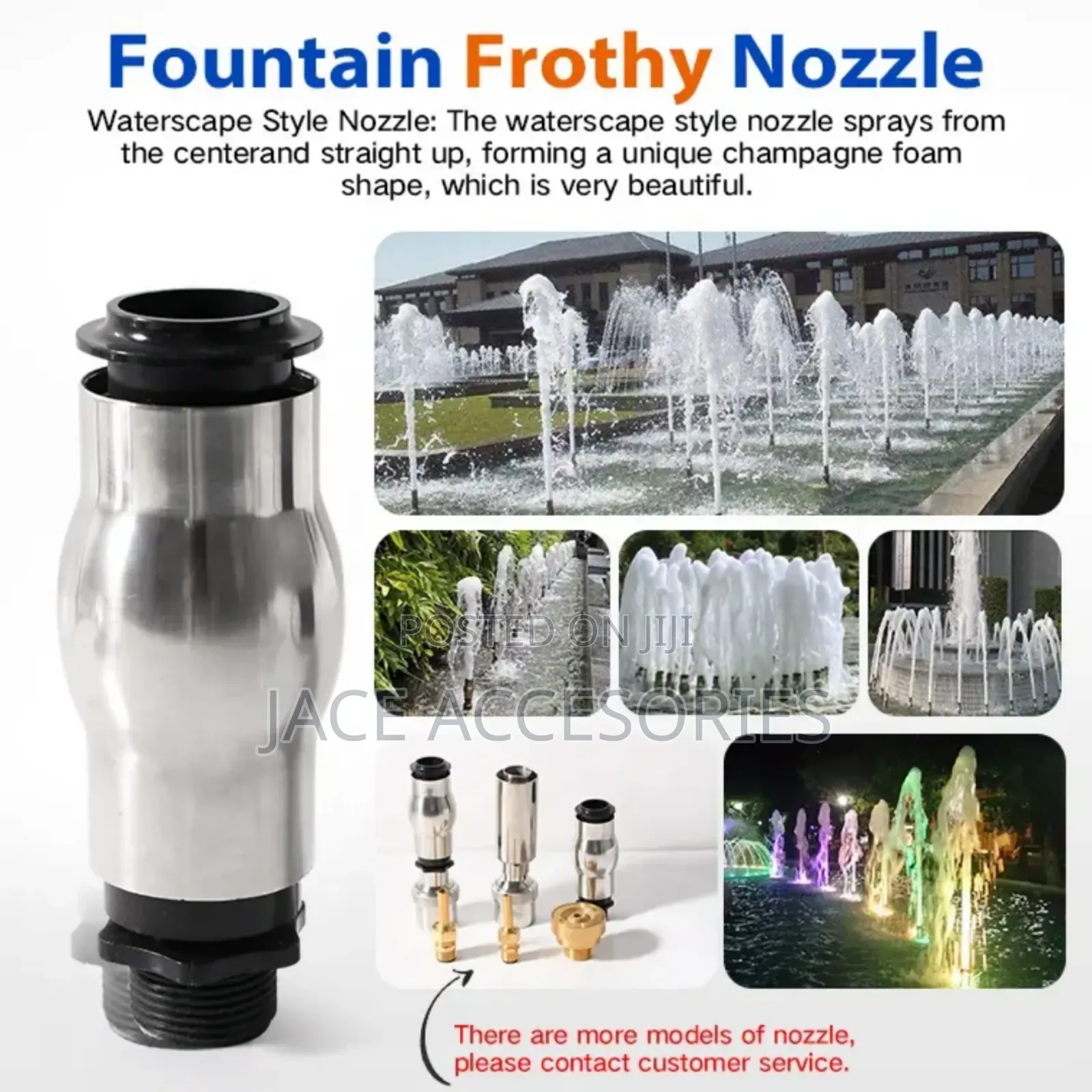 New Fountain Jet Foam Waterscape Nozzle