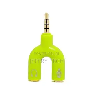 3.5mm U Jack Plug Stereo Headphone Splitter