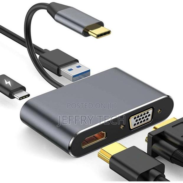 4 in 1 Usb C Hdmi Type C to Hdmi Adaptor Vga Usb3.0 - main view
