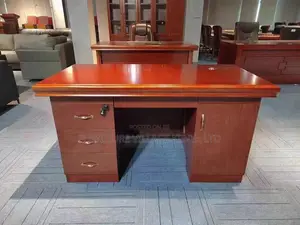 Office Desk:1.4 Meters Executive Modern Red Mahogany Table