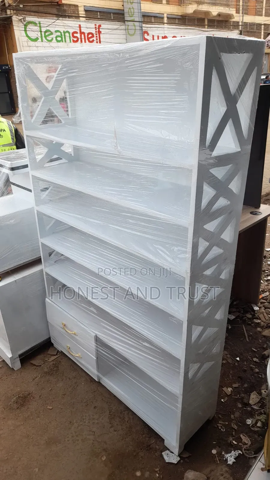 36 Pairs Wooden Shoerack With Cabinet