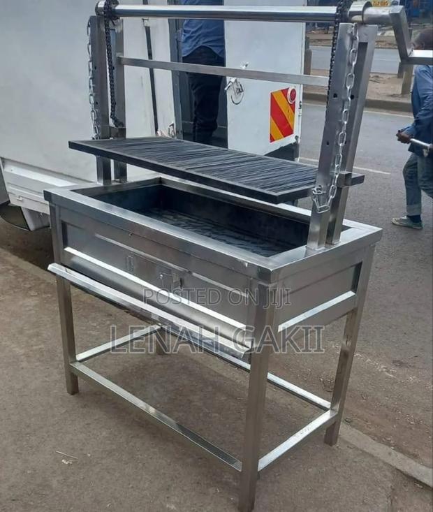 Stainless Steel Charcoal Grill - main view