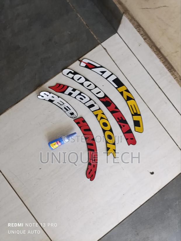 8 PCS Hankook, Falken, Speedhunters, Goodyear F1 Tyre Decals