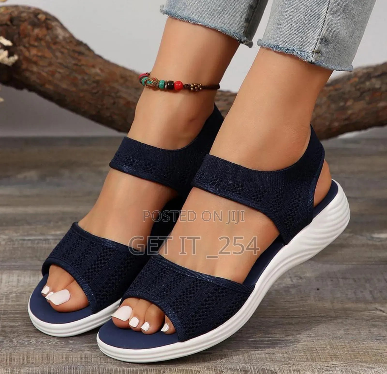 Meshed Strappy Sandals