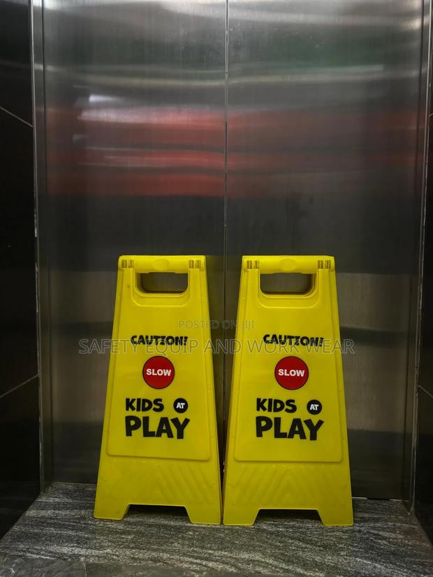 Caution Board Bright Yellow Double Sided. - main view