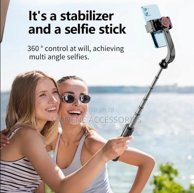C08 Phone Stabilizer Gimbal 1axis Tripod Remote Selfie Stick - thumbnail 3