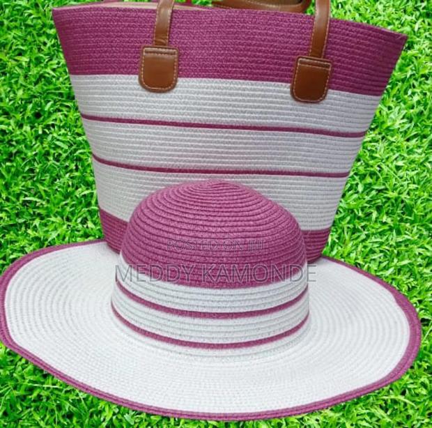 Beige/Pink/Orange Bag+Hat - thumbnail 2