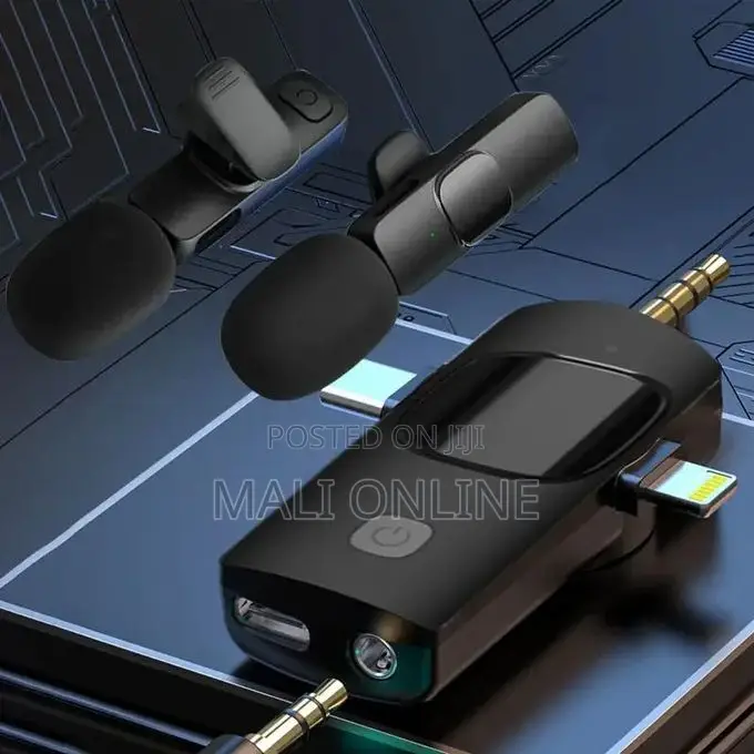 3-in-1wireless Lavalier Microphone 3.5mm Round Jack Cordless
