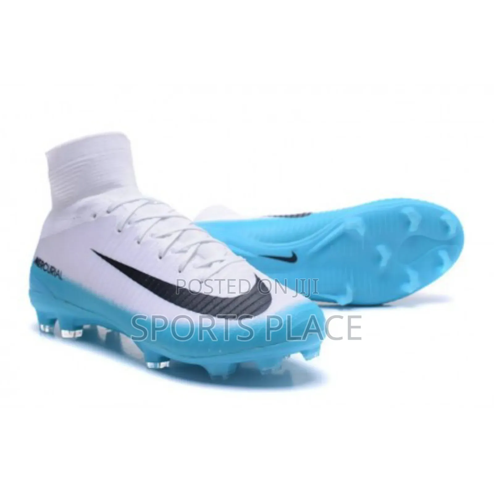 The New White,Blue and Black Mercurial Football Cleats
