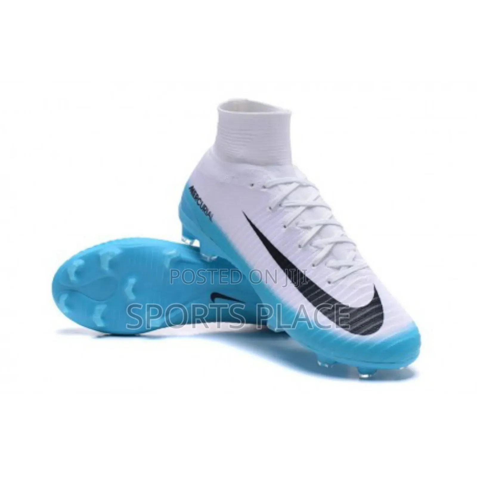 The New White,Blue and Black Mercurial Football Cleats