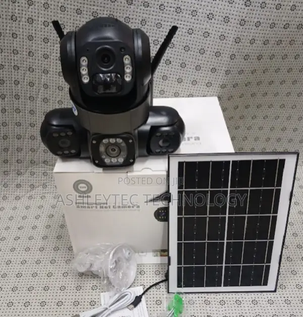 #3lens 3 Screens Triple Lens 4g Simcard Solar PTZ Camera