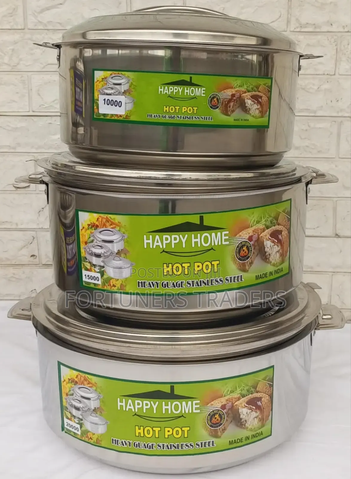 3pcs Big Hotpots, Happy Home Hotpots