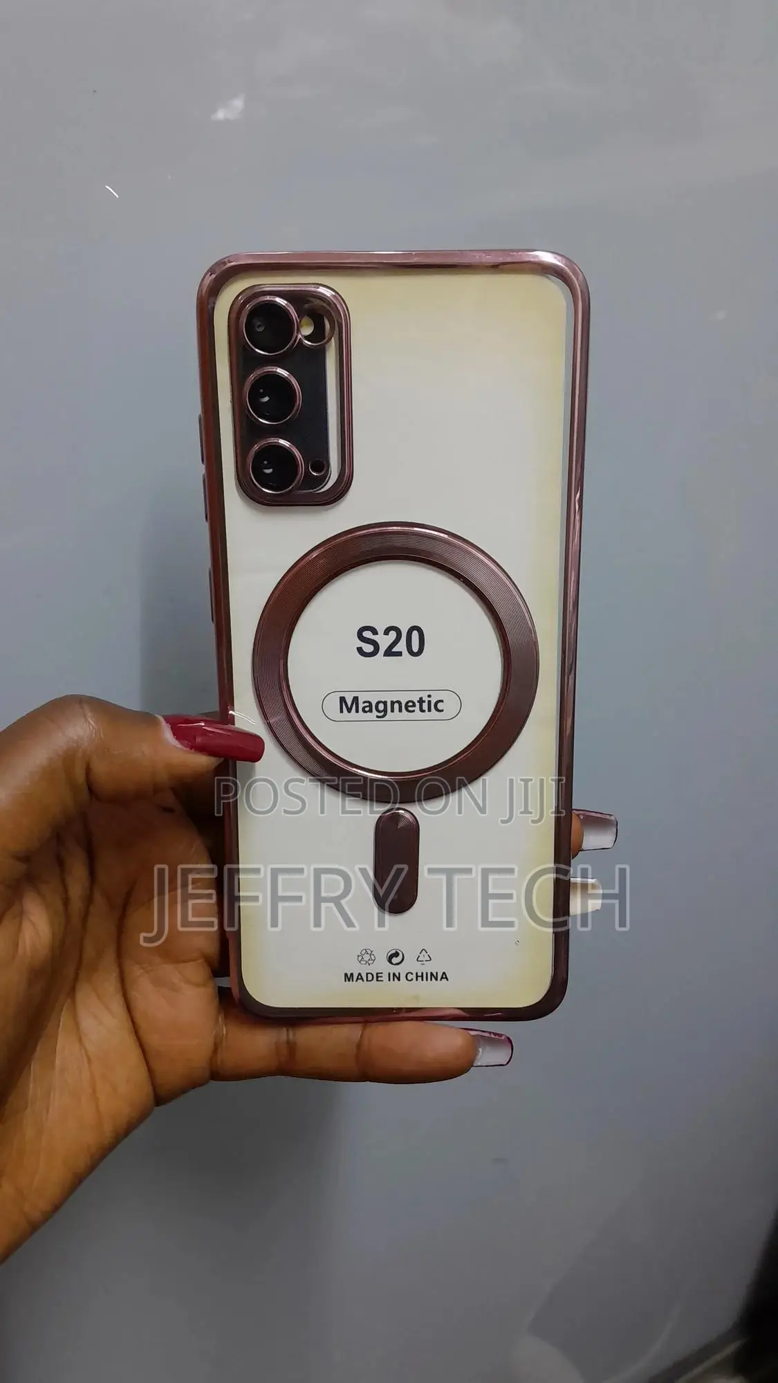Yetagso Gold Plated Samsung Galaxy S20 Clear Magsafe Case