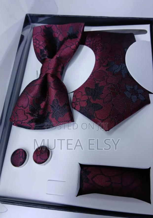 Maroon Executive Tie Bowtie Sets - main view