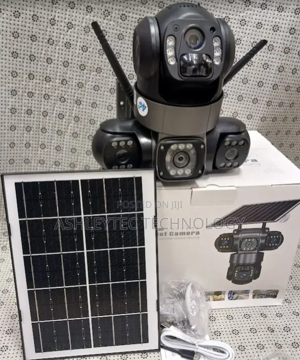 Triple Lens V380 Solar 4g Network Camera Solar