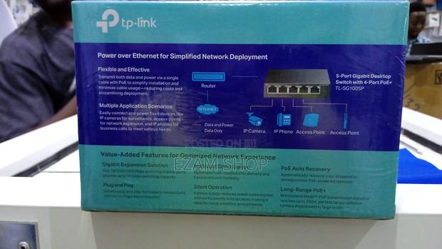 Tp-Link 5- Port Gigabit Desktop Poe+Switch - thumbnail 4