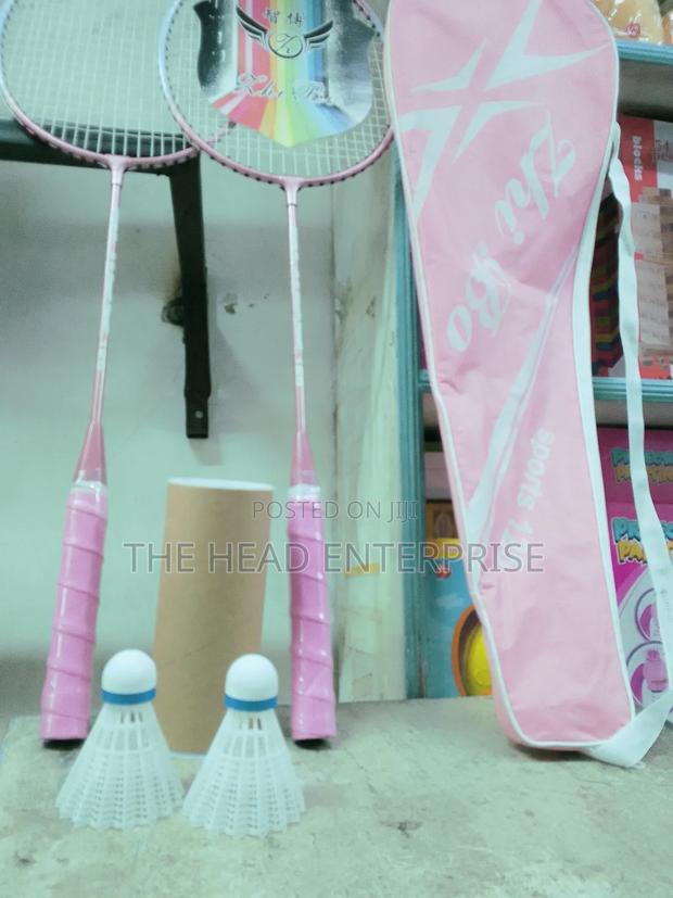 Top Quality Badminton Racket Pink With 3 Balls