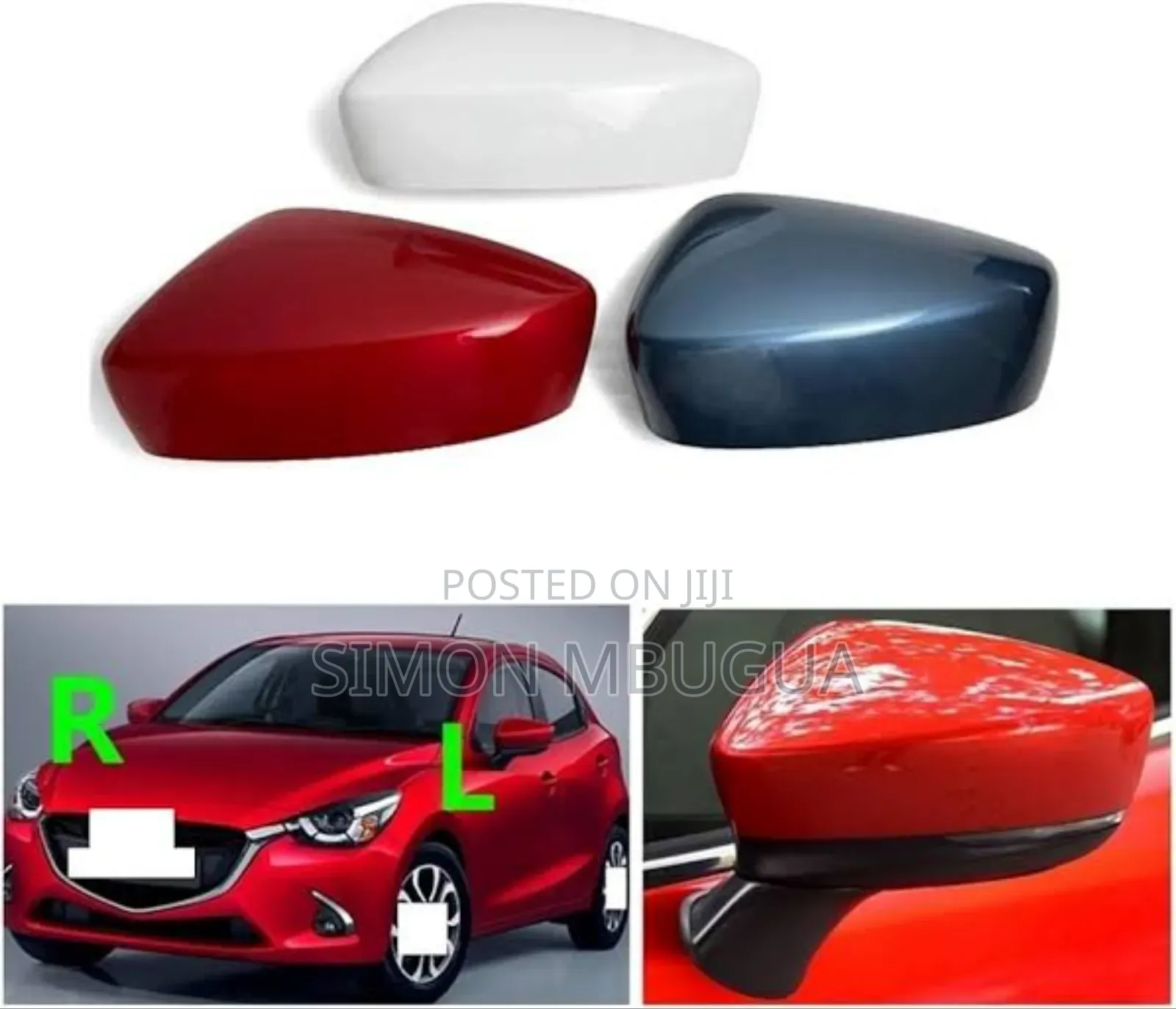 Mazda Demio 2017 Side Mirror Cover (White)
