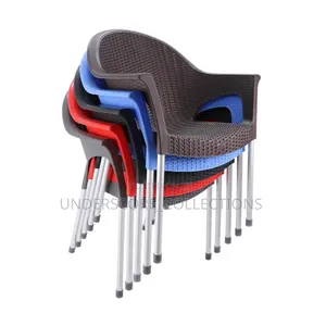 Stackable Cafeteria Chairs With Aluminum Legs