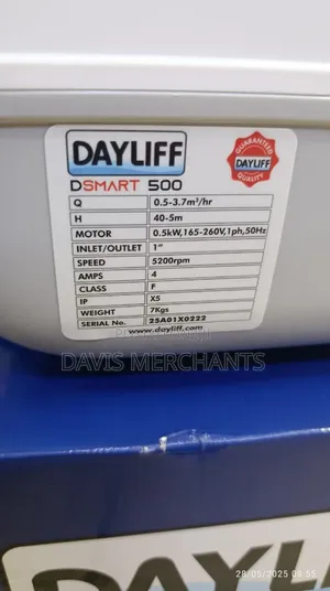 Dayliff Dsmart 500_smart Water Boosting Pump