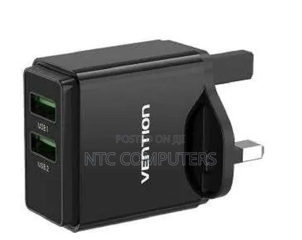 Vention Two-Port Usb A+C(18w/20w) Wall Charger Uk-Plug