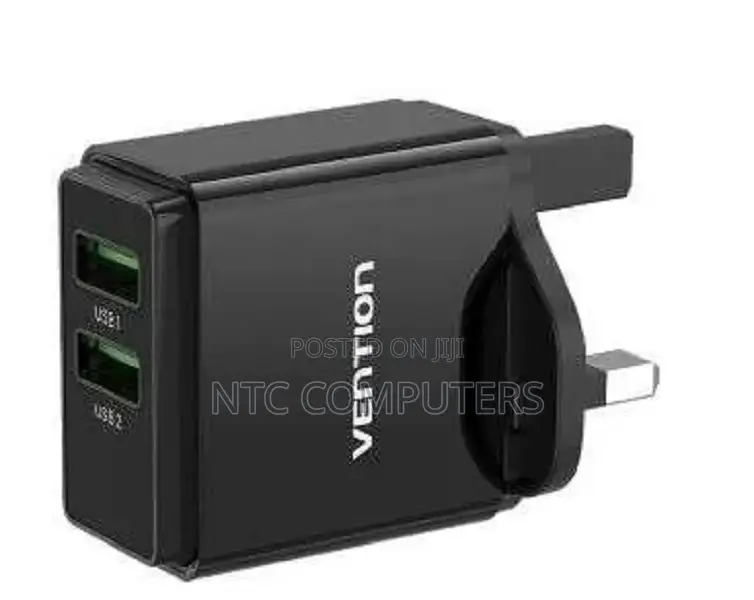 Vention Two-Port Usb A+C(18w/20w) Wall Charger Uk-Plug