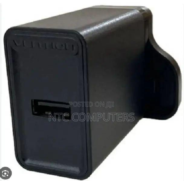 Vention 1-Port Usb Wall Charger(12w) Uk-Plug Black