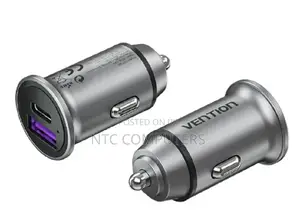 Vention Two-Port Usb A+A(30+30) Car Charger Gray Mini Sty