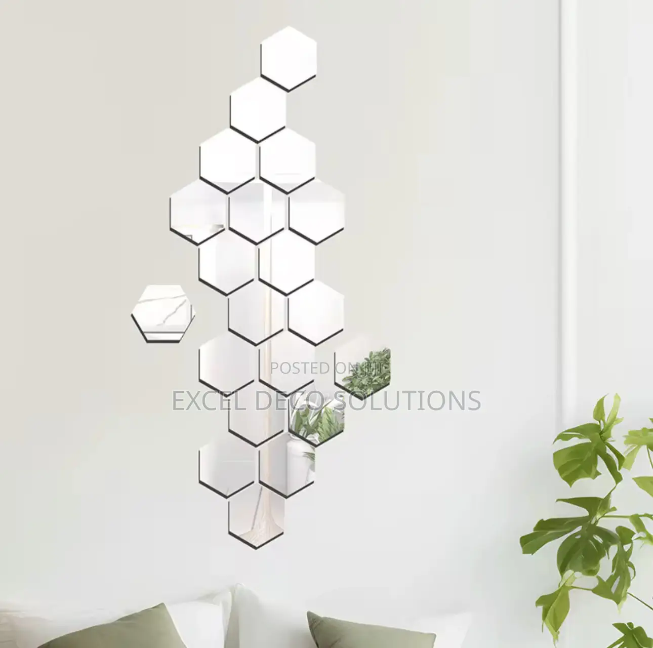 Costal Vibes Hexagonal Decor Mirrors
