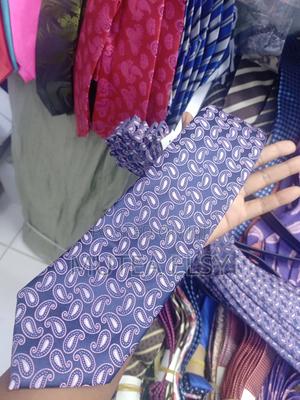 Navyblue Baby Pink Teardrop Executive Tie Sets - thumbnail 2