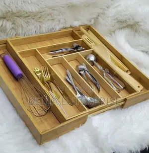 Multifunctional Big Bamboo Expandable Wooden Organizer