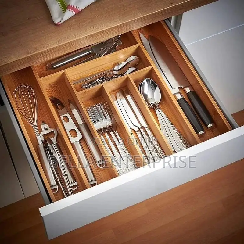 Multifunctional Big Bamboo Expandable Wooden Organizer