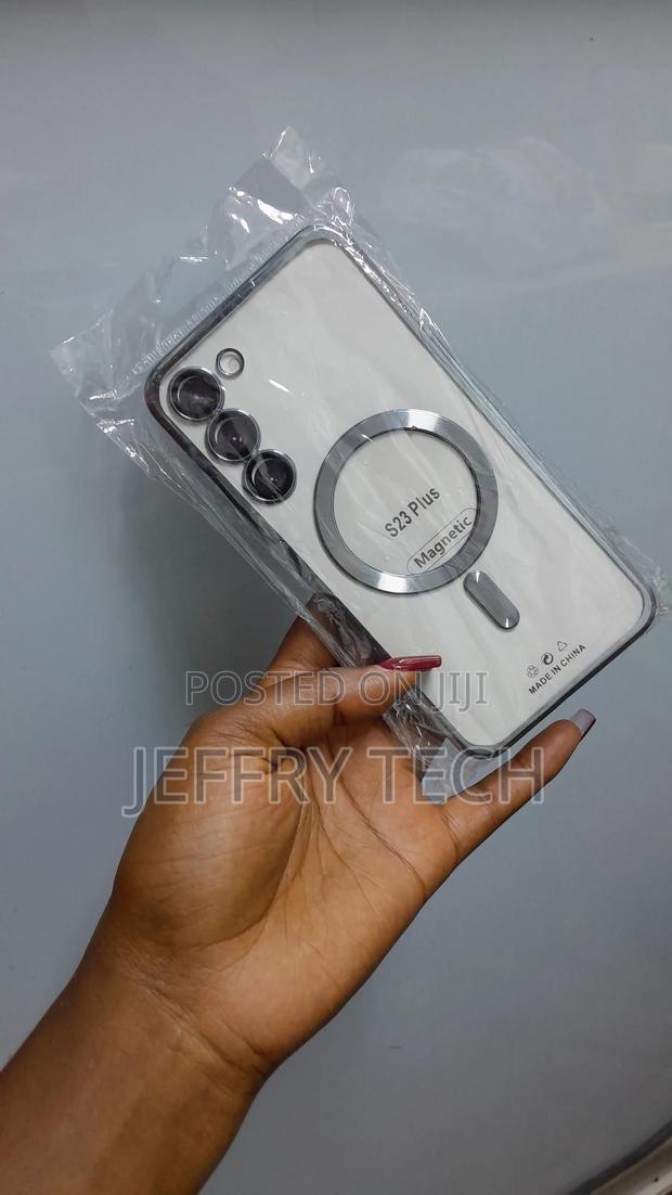 Ponnky Magsafe Samsung Galaxy S23 Plus Silver Plating Clear - thumbnail 2