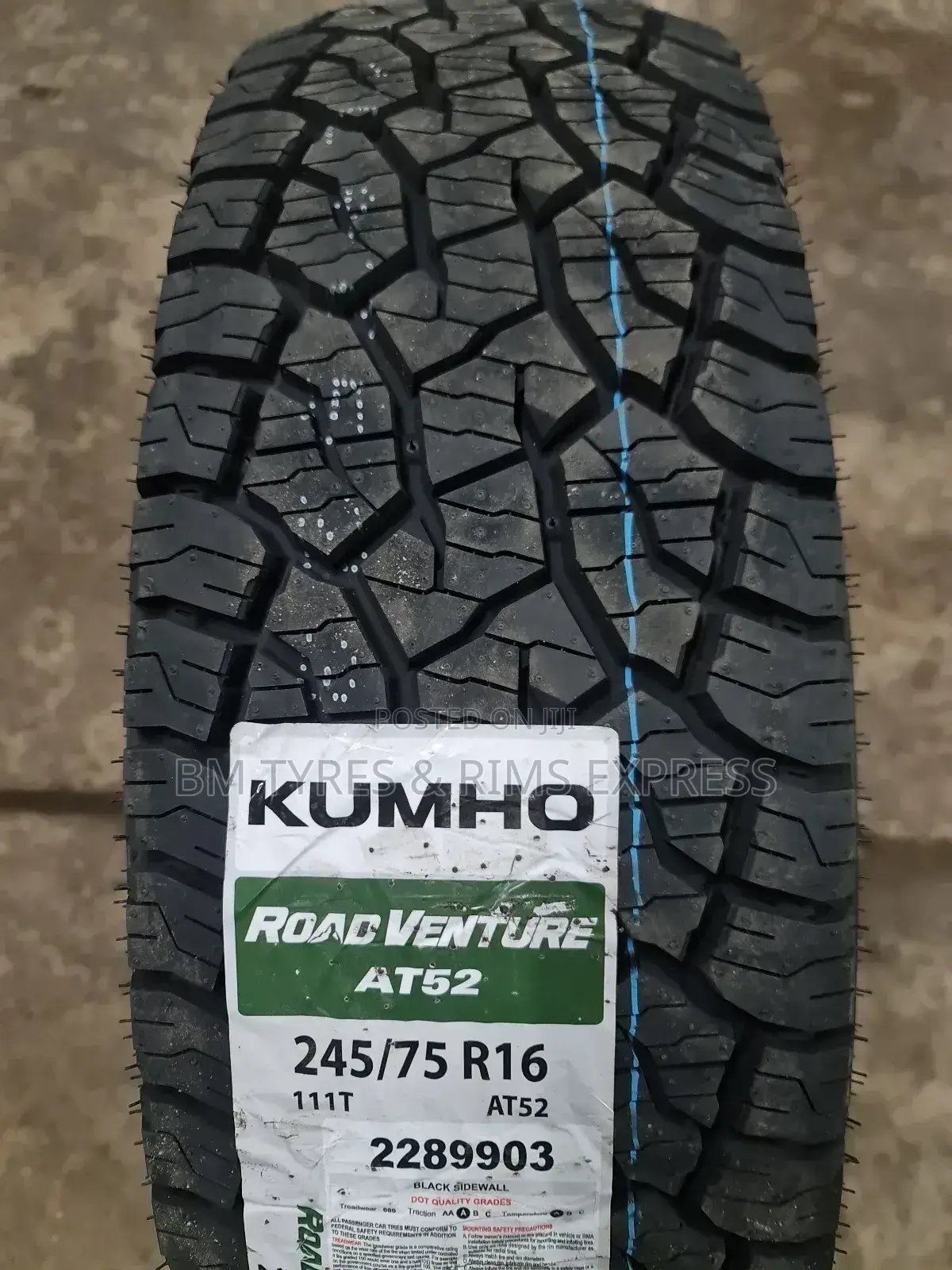 245 /75 R16 Khumo Tyres (At52) All Terrrain.