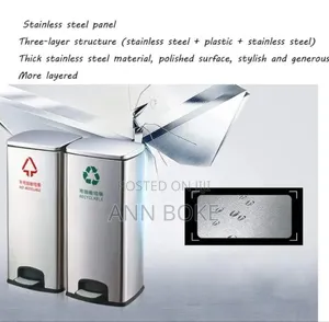 *Classified Stainless Steel Dustbin With Pedal And