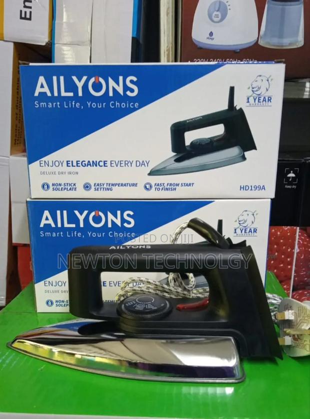 Ailyons Hd-199a Electric Dry Iron Box Silver Black