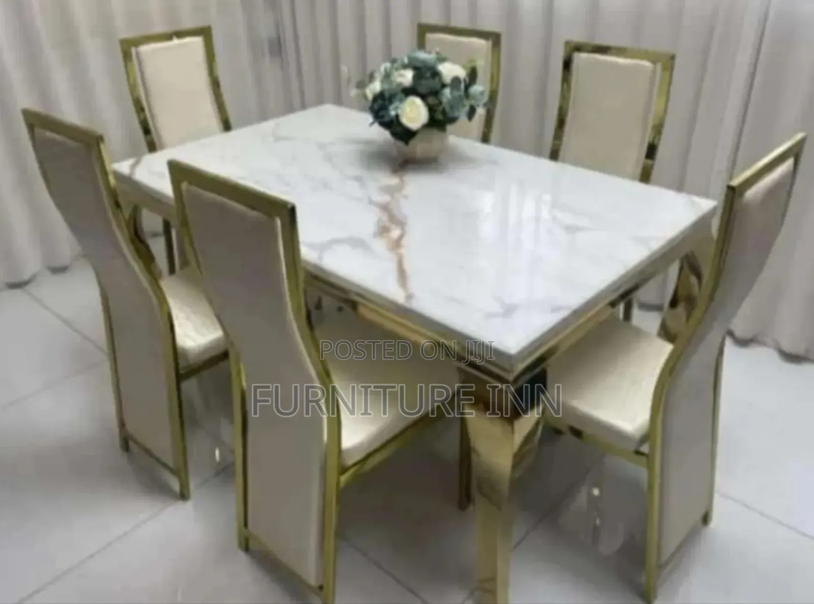 Durable Pure Marble Dining Set