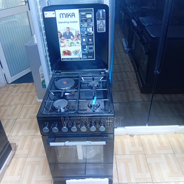Mika Mst5060u33ebl Gas Cooker – 3+1 Burners, Pipe Gas, 50x60