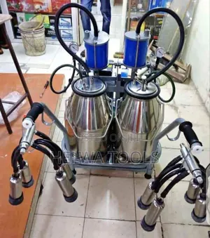 Electric Cow Milking Machine 2 Barrel