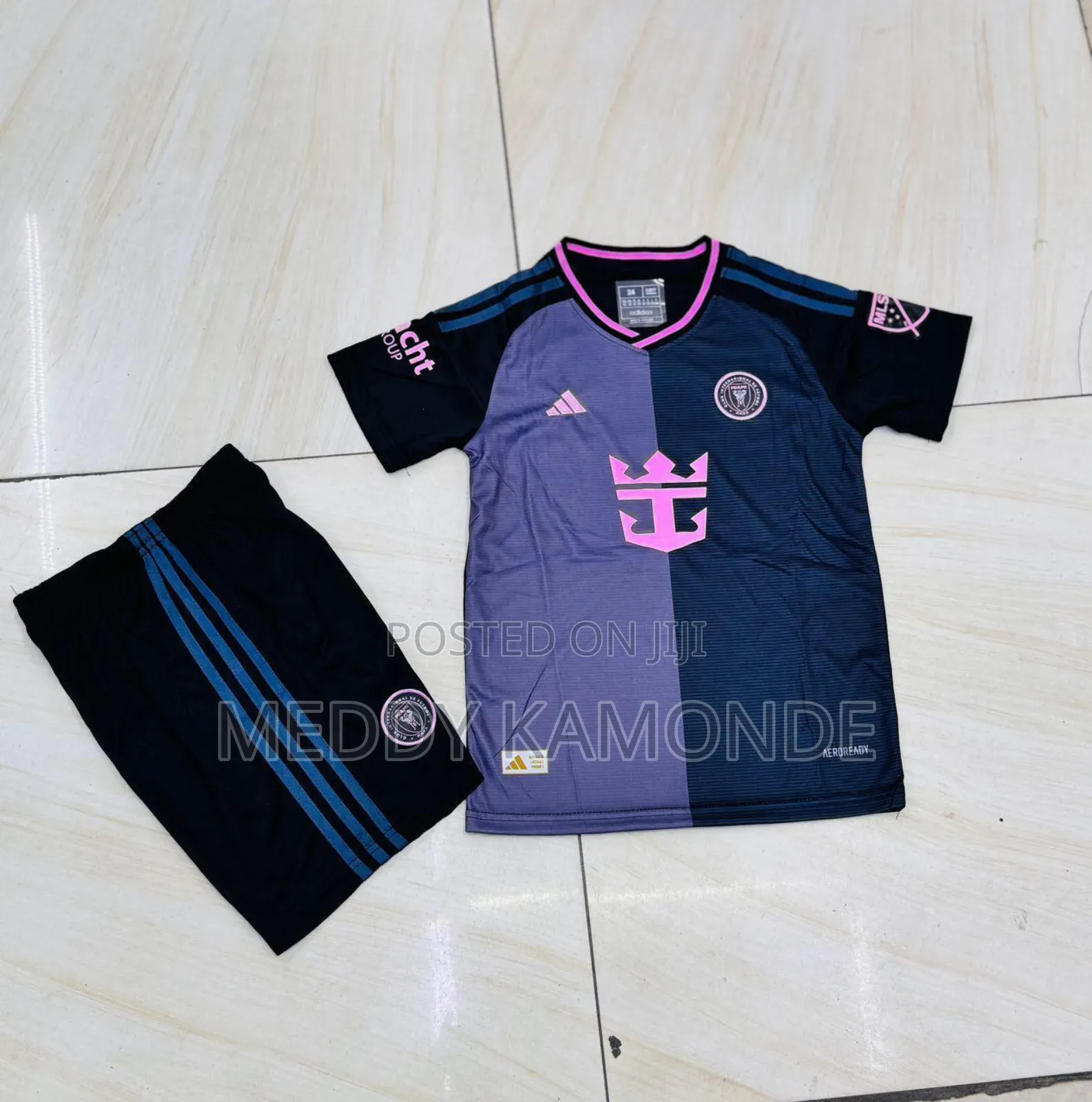Blue Football 2pc Tshirt+Short