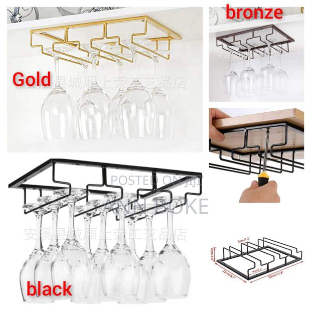 *Under the Shelf/Cabinet Wine Glass Holde.